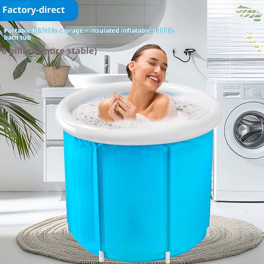Inflatable Tub Universal Foldable Inflatable Bath Barrel
