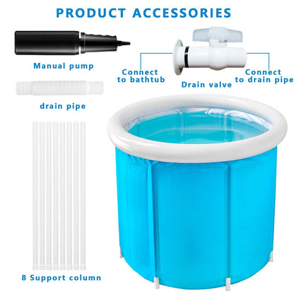 Inflatable Tub Universal Foldable Inflatable Bath Barrel