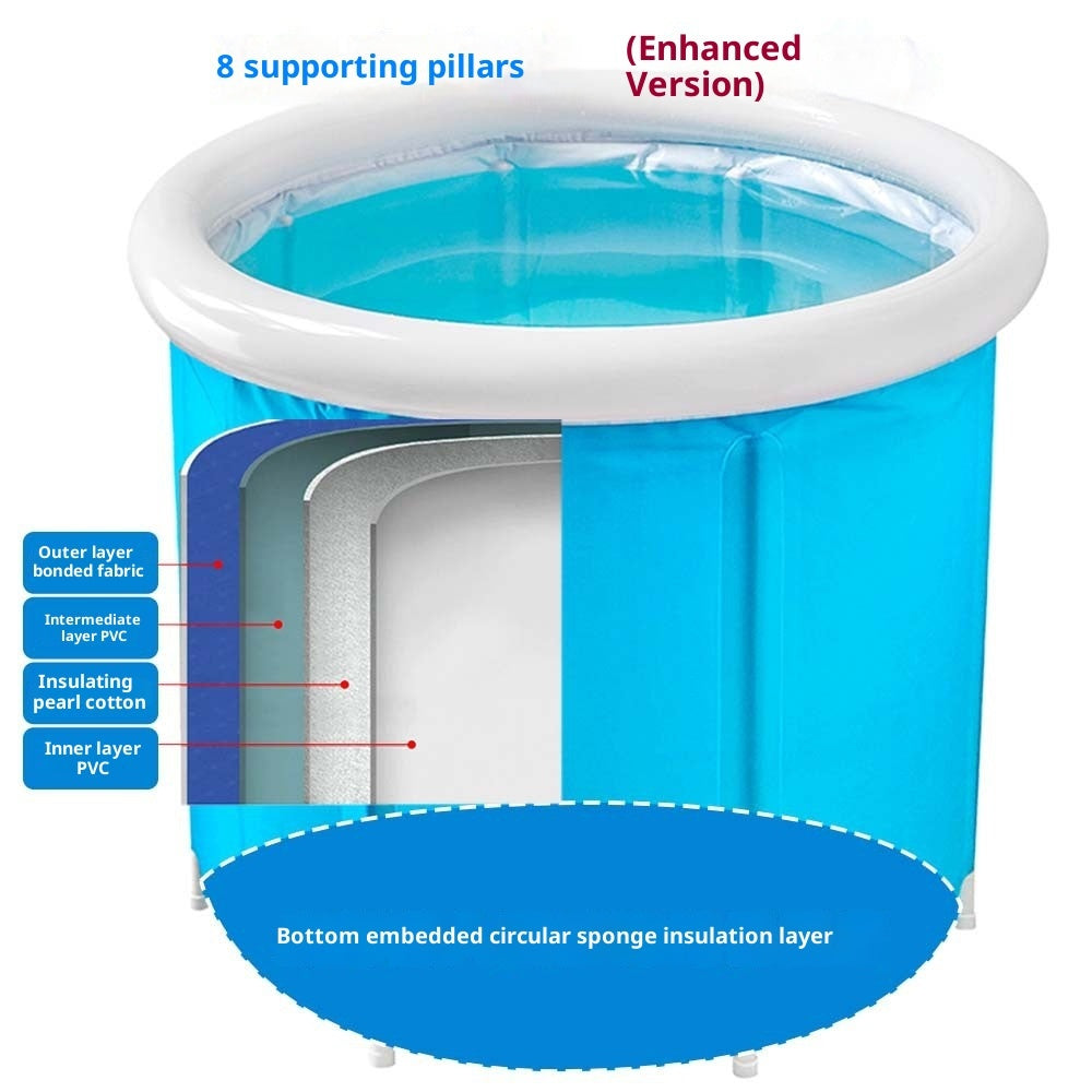 Inflatable Tub Universal Foldable Inflatable Bath Barrel
